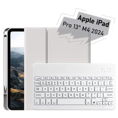 Чехол-книжка с беспроводной клавиатурой BeCover Apple iPad Pro 13 M4 2024 Gray (713004) фото №1