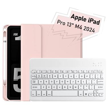 Чехол-книжка с беспроводной клавиатурой BeCover Apple iPad Pro 13 M4 2024 Pink (713006) фото №1
