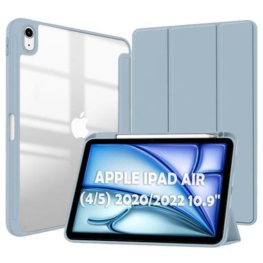 Чехол-книжка BeCover Soft Edge TPU с креплением Apple Pencil Apple iPad Air (4/5) 2020/2022 10.9 Blue Haze (711697) фото №1