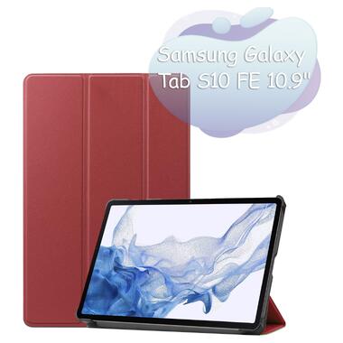 Чехол-книжка BeCover Smart Case Samsung Galaxy Tab S10 FE (SM-X520/SM-X526) 10.9 Red Wine (713281) фото №1