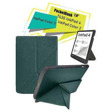 Обложка BeCover Ultra Slim Origami PocketBook 743G InkPad 4/InkPad Color 2/InkPad Color 3 (7.8) Dark Green (713084) фото №6