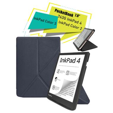 Обложка BeCover Ultra Slim Origami PocketBook 743G InkPad 4/InkPad Color 2/InkPad Color 3 (7.8) Deep Blue (713083) фото №6