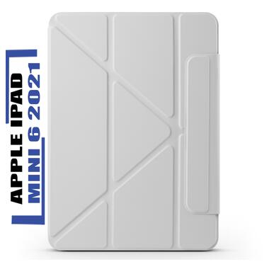 Обложка BeCover Ultra Slim Origami Magnetic с креплением Apple iPad Mini 6 2021 Gray (712944) фото №1