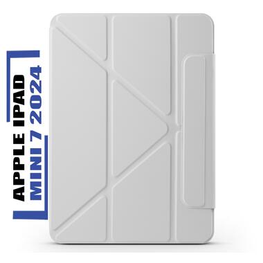 Обложка BeCover Ultra Slim Origami Magnetic с креплением Apple iPad Mini 7 2024 Gray (712949) фото №1