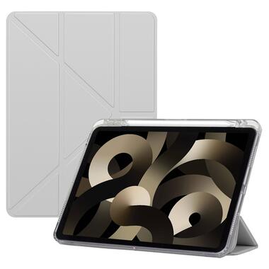 Обложка BeCover Ultra Slim Origami Transparent с креплением Apple iPad Mini 7 2024 Gray (712935) фото №1