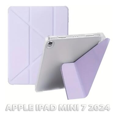 Обложка BeCover Ultra Slim Origami Transparent с креплением Apple iPad Mini 7 2024 Purple (712937) фото №6