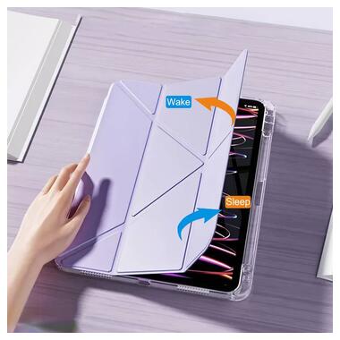 Обложка BeCover Ultra Slim Origami Transparent с креплением Apple iPad Mini 7 2024 Purple (712937) фото №4