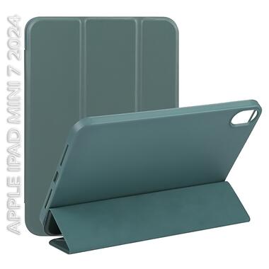 Чехол-книжка BeCover Tri Fold Soft TPU Apple iPad Mini 7 2024 Dark Green (712445) фото №2