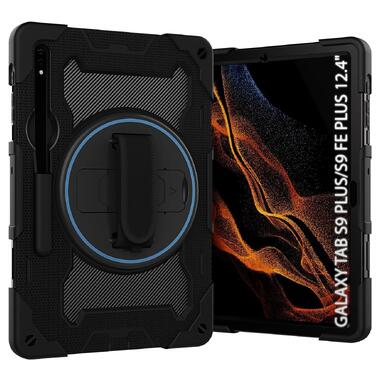 Бронированный чехол Becover (Horizontal handle) Samsung Galaxy Tab S9 Plus (SM-X810/SM-X816)/S9 FE Plus (SM-X610/SM-X616) 12.4 Black (712917) фото №1
