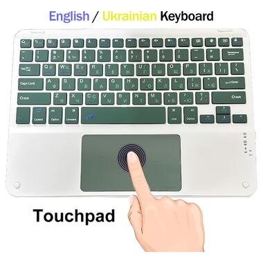Bluetooth Keyboard with TouchPad BeCover English/Ukrainian (265x185 мм) Dark Green (713402) фото №1