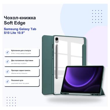 Чехол-книжка BeCover Soft Edge Samsung Galaxy Tab S10 Lite SM-X400/406 10.9 Dark Green (715764) фото №1