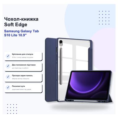 Чехол-книжка BeCover Soft Edge Samsung Galaxy Tab S10 Lite SM-X400/406 10.9 Deep Blue (715763) фото №1