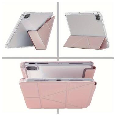 Чехол к планшету BeCover Ultra Slim Origami Transparent Apple iPad Pro 11 M5 2025 Pink (715956) фото №6