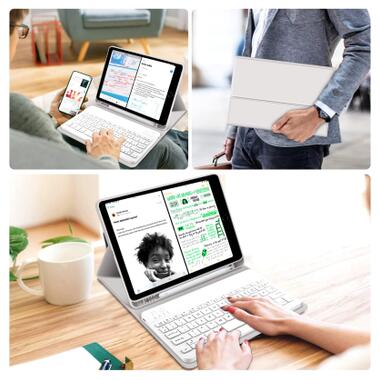 Чехол к планшету BeCover Wireless Keyboard Apple iPad Pro 11 M5 2025 Gray (715985) фото №7