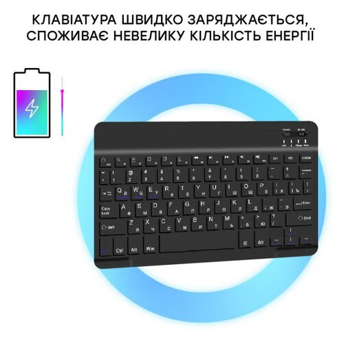 Обкладинка-клавіатура AIRON Premium для Samsung Galaxy Tab A7 Lite T220/T225 Black (4822352781065) фото №7
