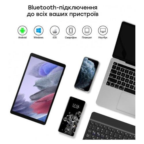 Обкладинка-клавіатура AIRON Premium для Samsung Galaxy Tab A7 Lite T220/T225 Black (4822352781065) фото №6
