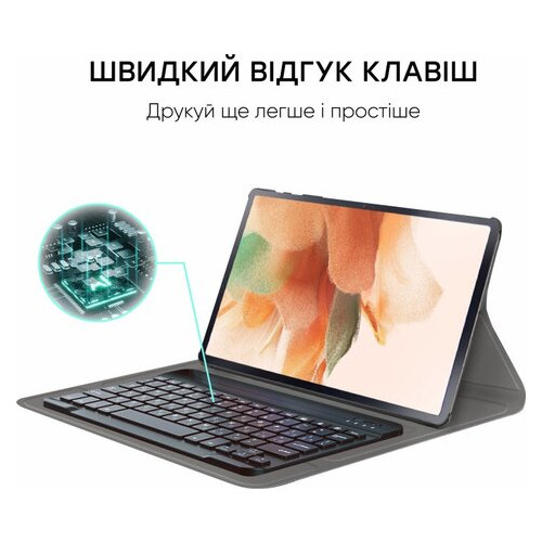 AIRON Premium для Samsung Tab S7 FE (T730/T735) 12.4" 2021 c Bluetooth клавіатурою Black (4822352781074) фото №8