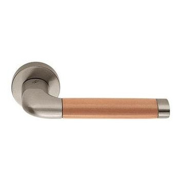 Дверна ручка Colombo Design Taipan LC11 матовий нікель/груша 50мм розетта (24143) фото №1