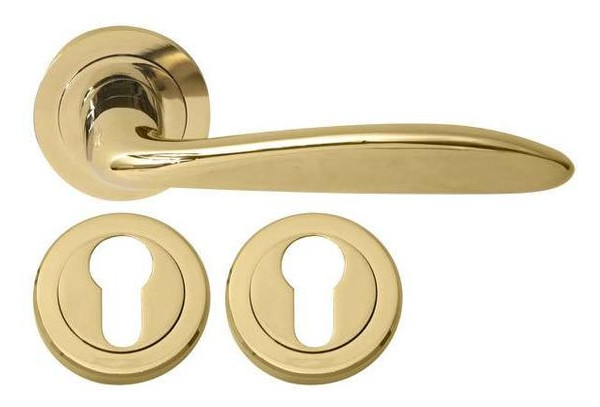 Дверна ручка RDA Stella с накладками под ключ титановое золото фото №1