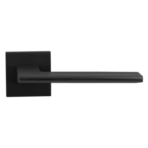 Дверна ручка на розетці RDA ROCK матовий чорний (розетта 6 мм) фото №1