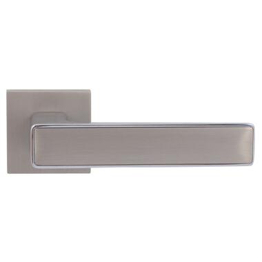 Дверна ручка на розеті RDA Line хром/нікель браширований матовий (розетта 6мм) фото №1
