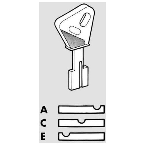 Заготовки для ключів Mottura для натискних циліндрів (Art. 92105E00C) фото №8
