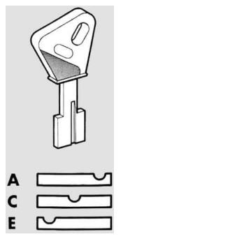 Заготовки для ключів Mottura для натискних циліндрів (Art. 92105E00C) фото №5
