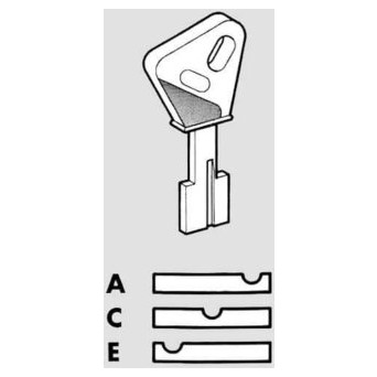 Заготовки для ключів Mottura для натискних циліндрів (Art. 92105E00C) фото №17