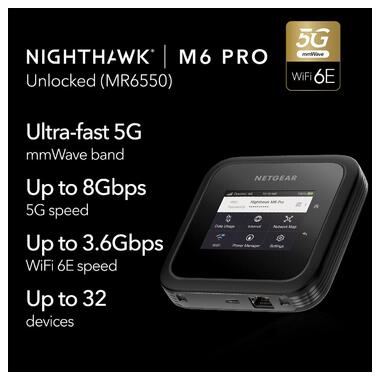 Мобільний 4G LTE WiFi роутер NETGEAR Nighthawk M6 Pro (MR6550-100PAS) фото №2