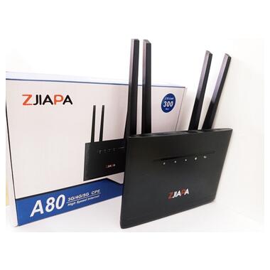 Модем 3G/4G і Wi-Fi роутер Zjiapa A80 з 4 антенами (Чорний) фото №4