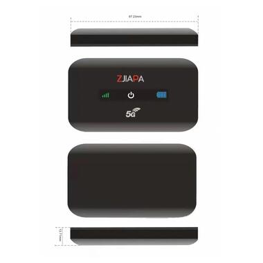 Роутер 4G LTE WiFi Zjiapa A8 PLUS швидкість до 300 Мбіт/с (Чорний) фото №2