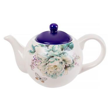 Чайник заварочный керамический Light House Весенний пион 950 мл синий (858-0079) фото №1