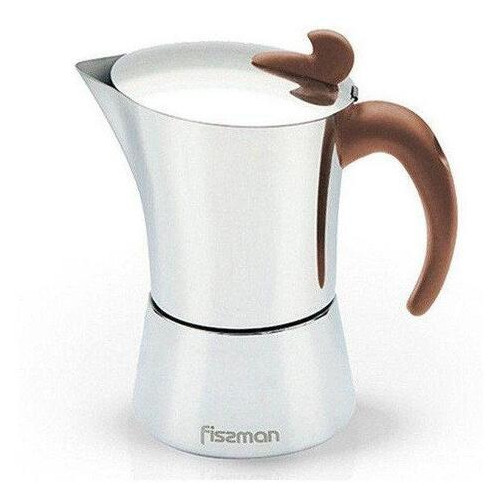 Гейзерная кофеварка из нержавеющей стали Fissman на 4 чашки 240 мл 9414 фото №4