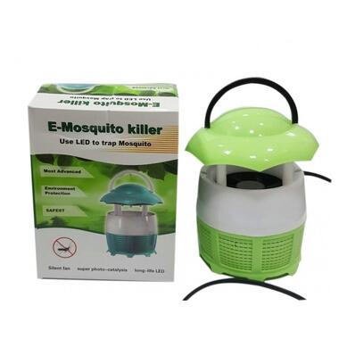 Лампа-пастка знищувач комарів E-Mosquito Killer 411, Зелений (49353) фото №3