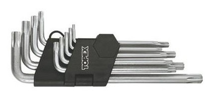 Набір шестигранних ключів Topex Torx T10-T50 9 шт (35D961) фото №1