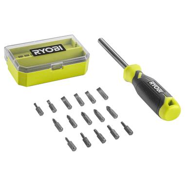 Ответртка Ryobi битодержатель 1/4, 100мм, 16 бит, SL,PH,PZ,Torx, кейс (5132006050) фото №4