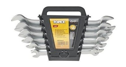Набір ключів рожкових Topex двосторонні 6 x 32 мм, 12 шт (35D657) фото №1