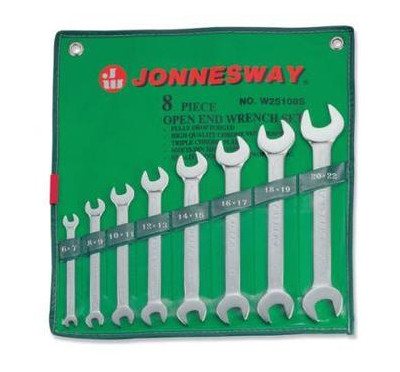 Набор ключей рожковых Jonnesway 6-22мм, 8 предметов (W25108S) фото №1
