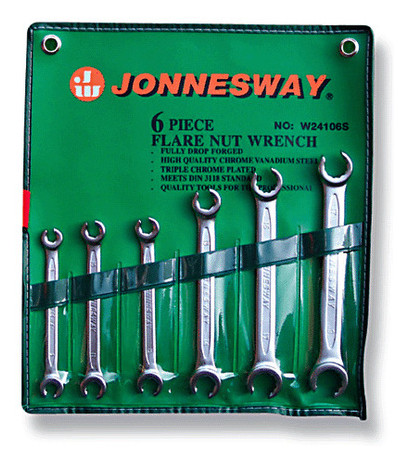 Набор ключей разрезных Jonnesway 8-19мм,6шт. (W24106S) фото №1