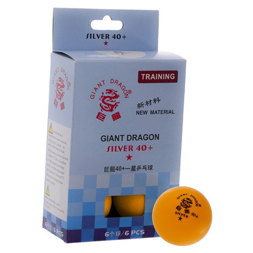 Набір м'ячів для настільного тенісу FDSO Giant Dragon Silver MT-6562 Помаранчевий 6шт (60508456) фото №1