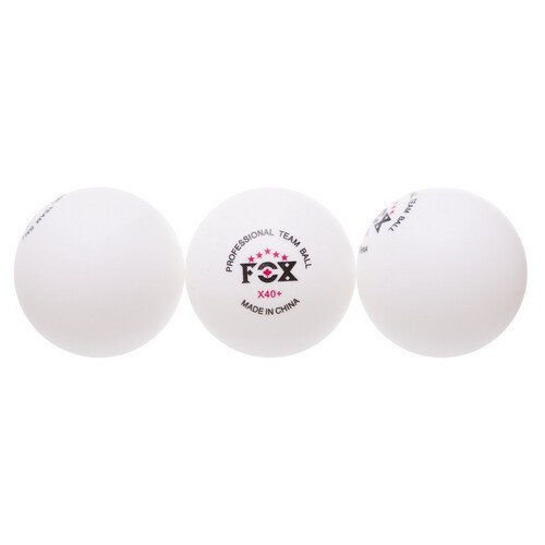 Набір м'ячів для настільного тенісу FDSO Fox T005 Білий 3шт (60508450) фото №4