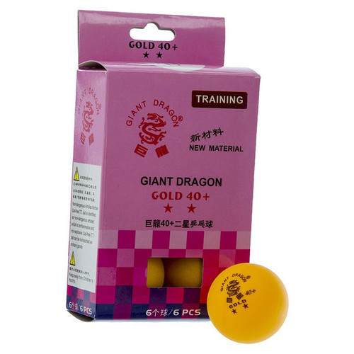 Набір м'ячів для настільного тенісу FDSO Giant Dragon Gold MT-6561 Помаранчевий 6шт (60508459) фото №1
