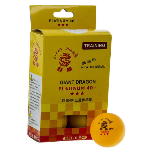 Набір м'ячів настільного тенісу FDSO Giant Dragon Platinum MT-6560 Помаранчевий 6шт (60508460) фото №1
