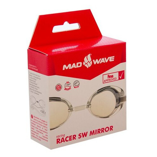 Окуляри для плавання Mad Wave Racer SW Mirror M045502 Жовтий (60444051) фото №6