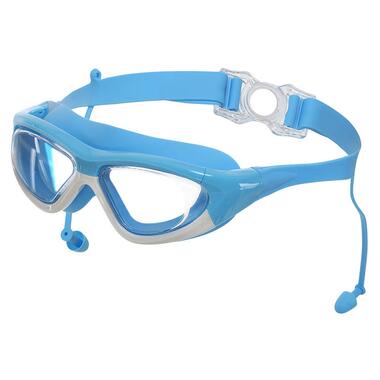Окуляри-полумаска для плавання дитячі з берушами FDSO 9200 Блакитний (60508807) фото №1