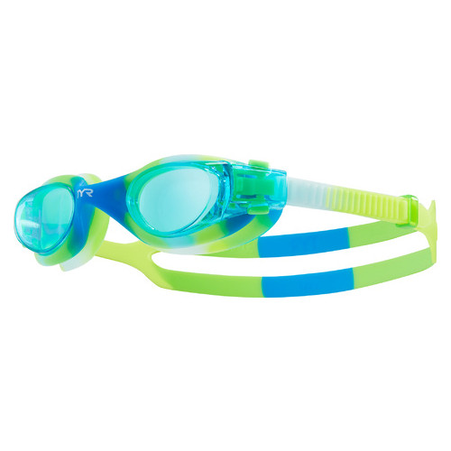 Окуляри для плавання TYR Vesi Tie Dye Youth Fit BLUE/GREEN (487) фото №1