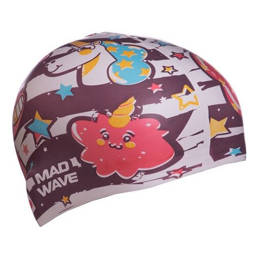 Шапочка для плавання Mad Wave дитяча Unicorn M057914 Коричневий (60444168) фото №3