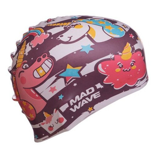Шапочка для плавання Mad Wave дитяча Unicorn M057914 Коричневий (60444168) фото №4