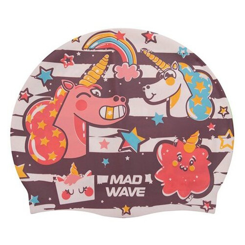 Шапочка для плавання Mad Wave дитяча Unicorn M057914 Коричневий (60444168) фото №2