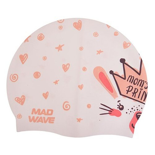 Шапочка для плавання дитяча Mad Wave Junior Little Bunny M057913 Білий (60444164) фото №1